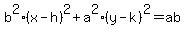 b%5E2%28x-h%29%5E2%2Ba%5E2%28y-k%29%5E2=ab