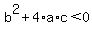 b^2+4*a*c<0