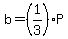 b+=+%281%2F3%29P