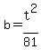 b = t^2/81