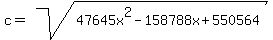 c=sqrt%2847645x%5E2-158788x%2B550564%29