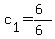 c[1] = (6)/(6) 