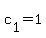 c[1] = 1 