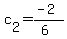 c[2] = (-2)/(6) 