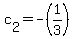 c[2] = -(1/3) 