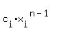 c%5Bi%5D+x%5Bi%5D%5E%28n-1%29