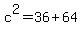 c%5E2=36%2B64