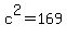 c%5E2+=+169
