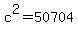 c^2 = 50704