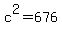 c%5E2+=+676