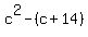 c%5E2-%28c%2B14%29