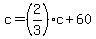 c+=+%282%2F3%29c%2B60