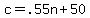 c+=+.55n+%2B+50