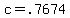 c+=+.7674