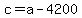 c+=+a-4200