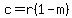 c+=+r%281-m%29