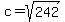 c+=+sqrt%28242%29