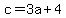 c=3a%2B4