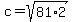 c=sqrt%2881%2A2%29