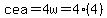 cea=4w=4(4)