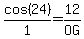 cos(24)/1=12/OG