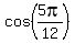 cos%285pi%2F12%29