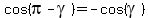 cos%28pi-gamma%29=-cos%28gamma%29