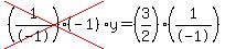 cross%28%281%2F-1%29%28-1%29%29%2Ay=%283%2F2%29%281%2F-1%29