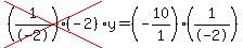 cross%28%281%2F-2%29%28-2%29%29%2Ay=%28-10%2F1%29%281%2F-2%29