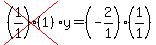 cross%28%281%2F1%29%281%29%29%2Ay=%28-2%2F1%29%281%2F1%29
