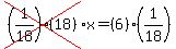 cross%28%281%2F18%29%2818%29%29%2Ax=%286%29%281%2F18%29