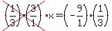 cross%28%281%2F3%29%283%2F1%29%29x=%28-9%2F1%29%281%2F3%29