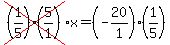 cross%28%281%2F5%29%285%2F1%29%29x=%28-20%2F1%29%281%2F5%29