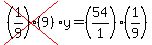 cross%28%281%2F9%29%289%29%29%2Ay=%2854%2F1%29%281%2F9%29