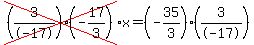cross%28%283%2F-17%29%28-17%2F3%29%29x=%28-35%2F3%29%283%2F-17%29