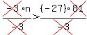 cross(-3)n/cross(-3)>(-27)cross(81)/cross(-3)