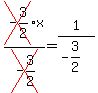 cross(-3/2)x/cross(-3/2)=1/(-3/2)