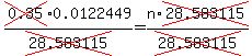 cross(0.35)0.0122449/cross(28.583115)=n*cross(28.583115)/cross(28.583115)