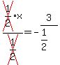cross(1/2)x/cross(1/2)=-3/(1/2)