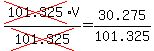 cross(101.325)V/cross(101.325)=30.275/101.325