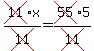 cross(11)x/cross(11)=cross(55)5/cross(11)