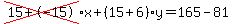 cross%2815%2B-15%29%2Ax%2B%2815%2B6%29%2Ay=165-81