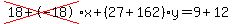 cross%2818%2B-18%29%2Ax%2B%2827%2B162%29%2Ay=9%2B12