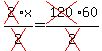 cross(2)x/cross(2)=cross(120)60/cross(2)