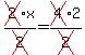 cross%282%29x%2Fcross%282%29=cross%284%292%2Fcross%282%29