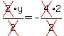 cross(2)y/cross(2)=-cross(4)2/cross(2)