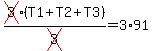 cross%283%29%2A%28T1+%2B+T2+%2B+T3%29%2Fcross%283%29=3%2A91