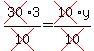 cross(30)3/cross(10)=cross(10)y/cross(10)