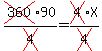 cross(360)90/cross(4)=cross(4)X/cross(4)