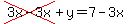 cross%283x-3x%29%2By=7-3x